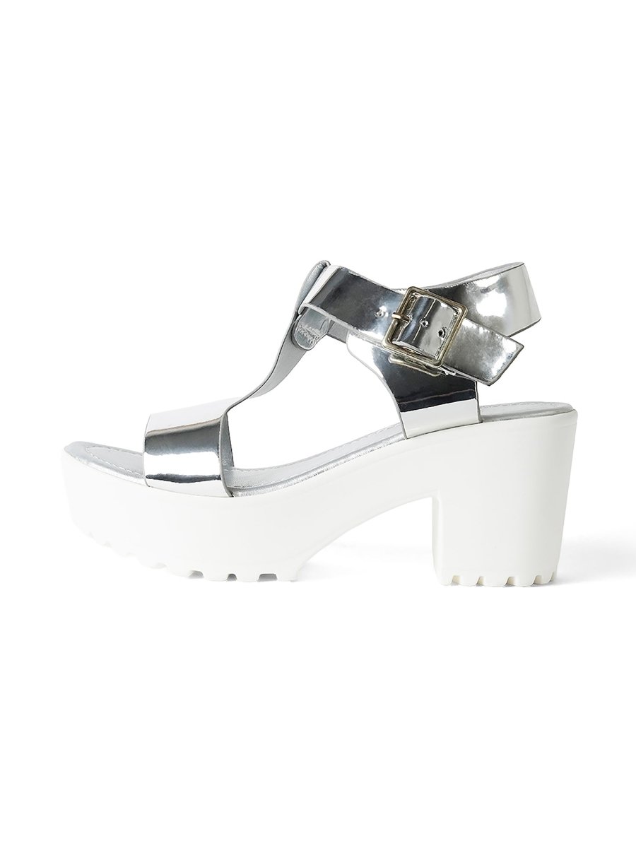 Corby | Silver Sandals by J.Adams – Don't Panic Shoes