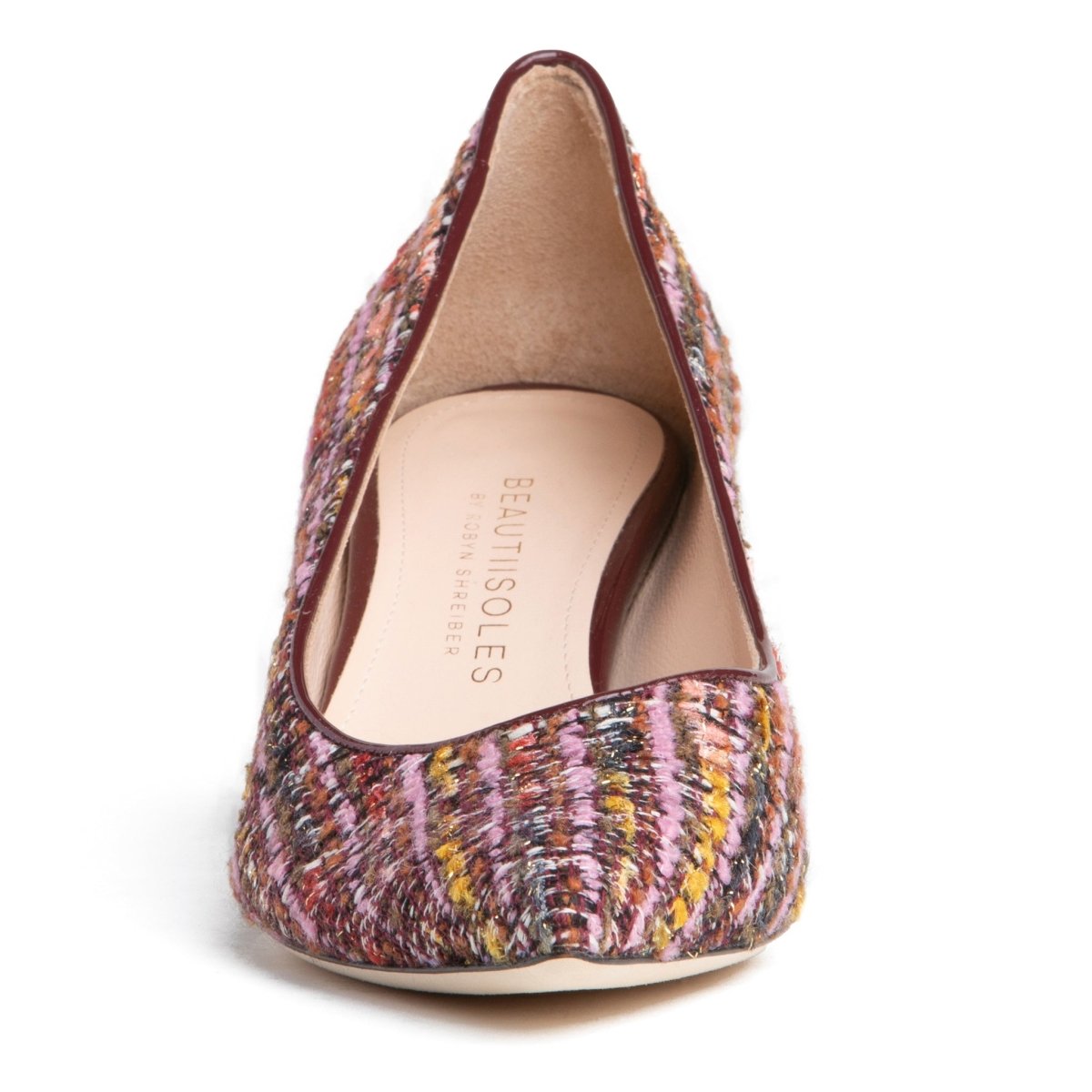 Corina Block Heel Pump Women’S Wool Tweed Leather Comfort Heels by Beautiisoles – Don't Panic Shoes