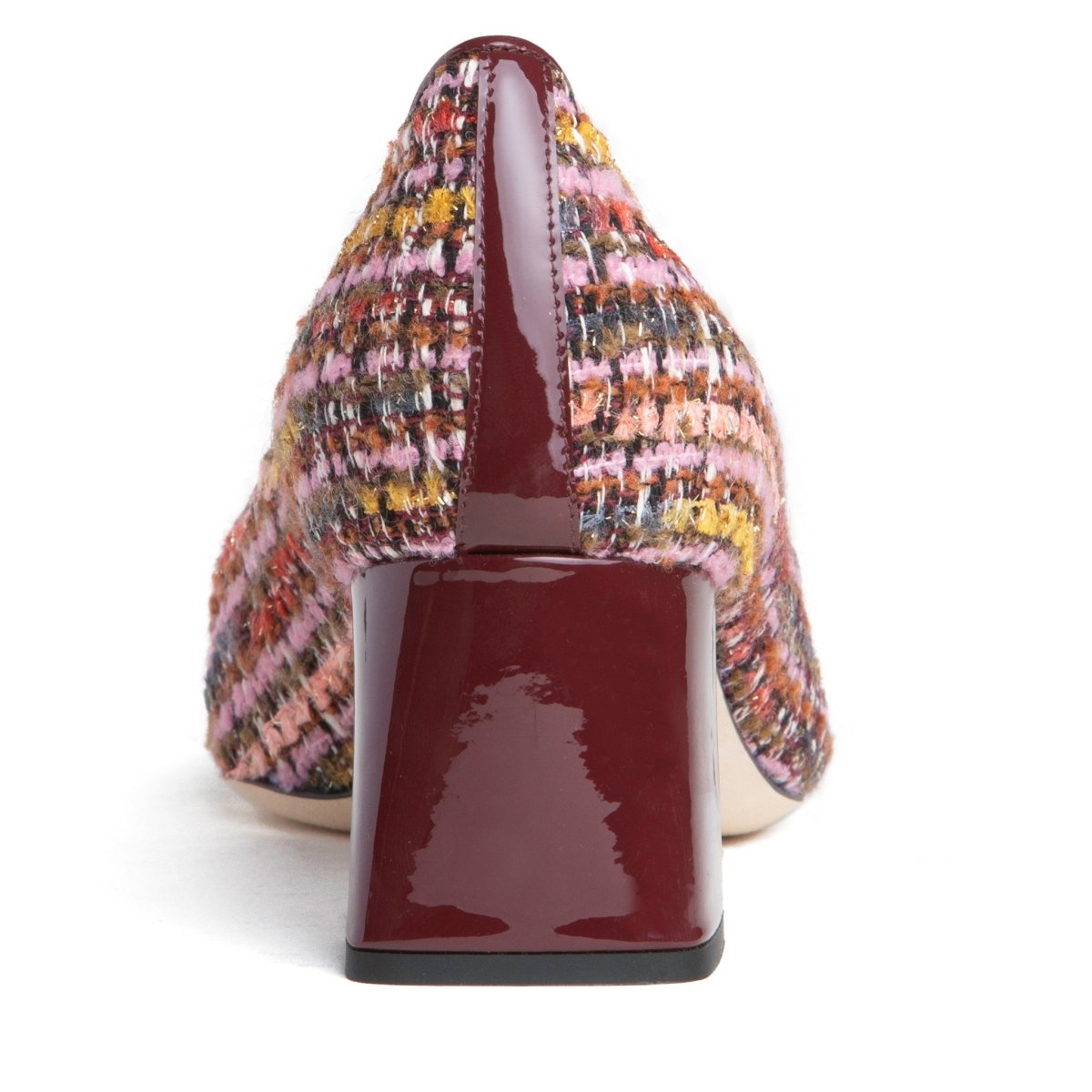 Corina Block Heel Pump Women’S Wool Tweed Leather Comfort Heels by Beautiisoles – Don't Panic Shoes