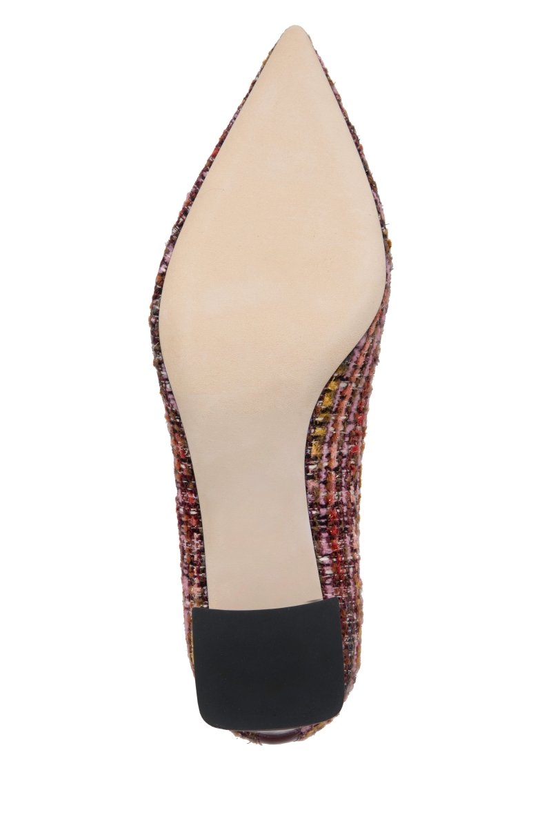 Corina Block Heel Pump Women’S Wool Tweed Leather Comfort Heels by Beautiisoles – Don't Panic Shoes