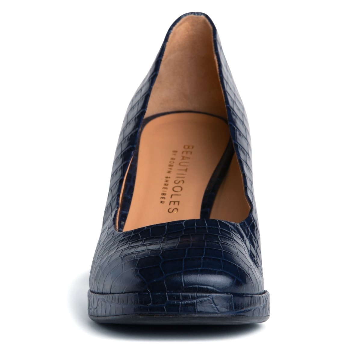 CriStina Women’s Navy Embossed Crocodile Leather Pump Heels by Beautiisoles – Don't Panic Shoes