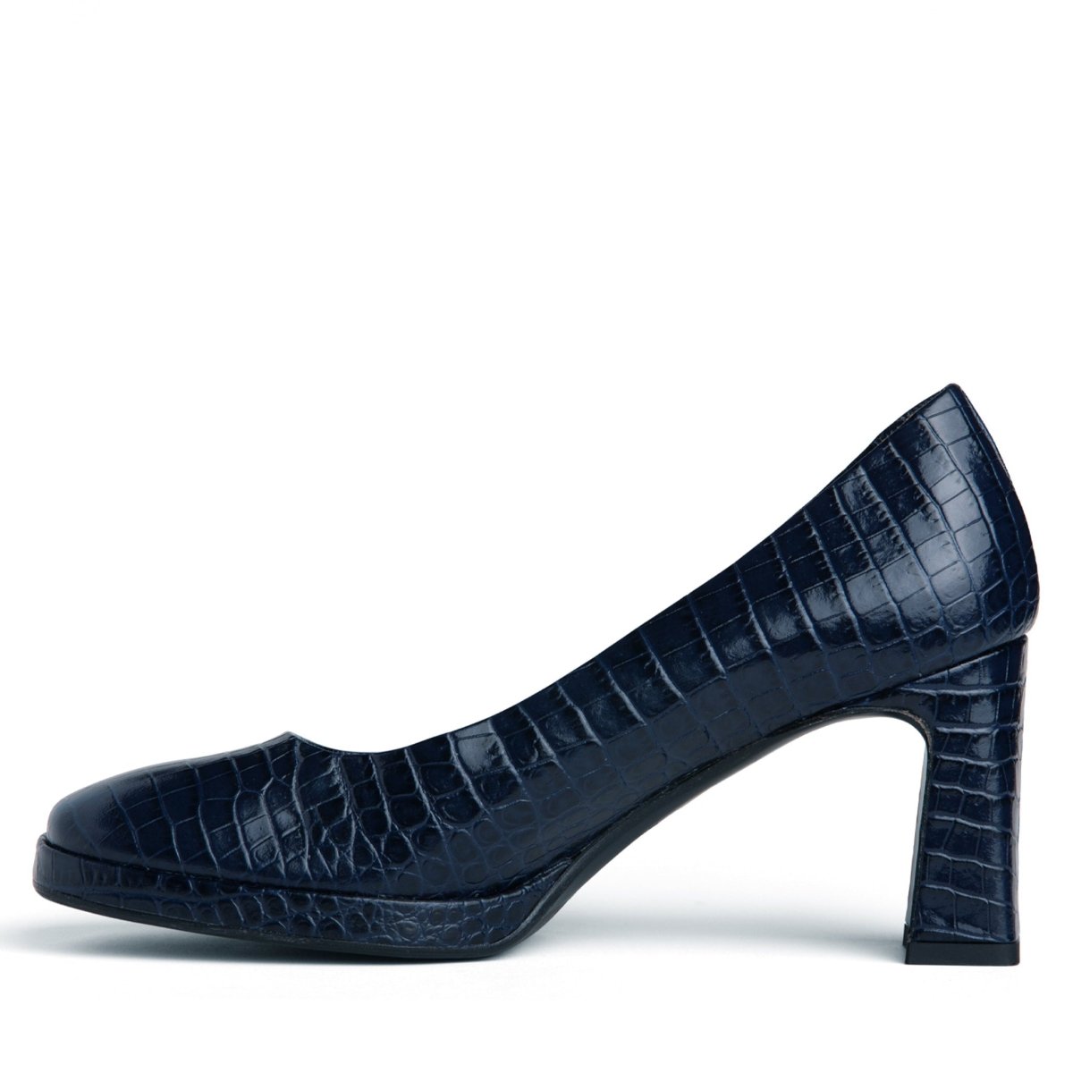 CriStina Women’s Navy Embossed Crocodile Leather Pump Heels by Beautiisoles – Don't Panic Shoes