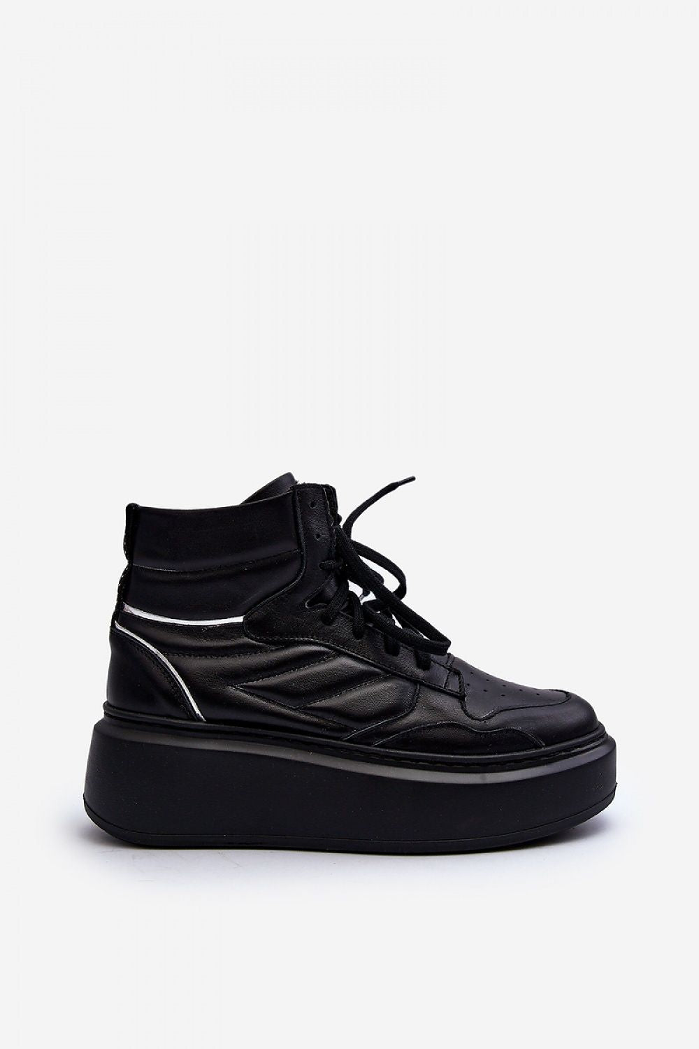 Valonne Leather Platform Trainers