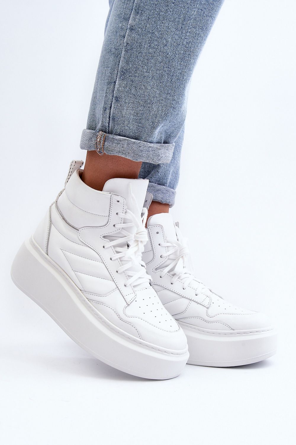 Valonne Leather Platform Trainers