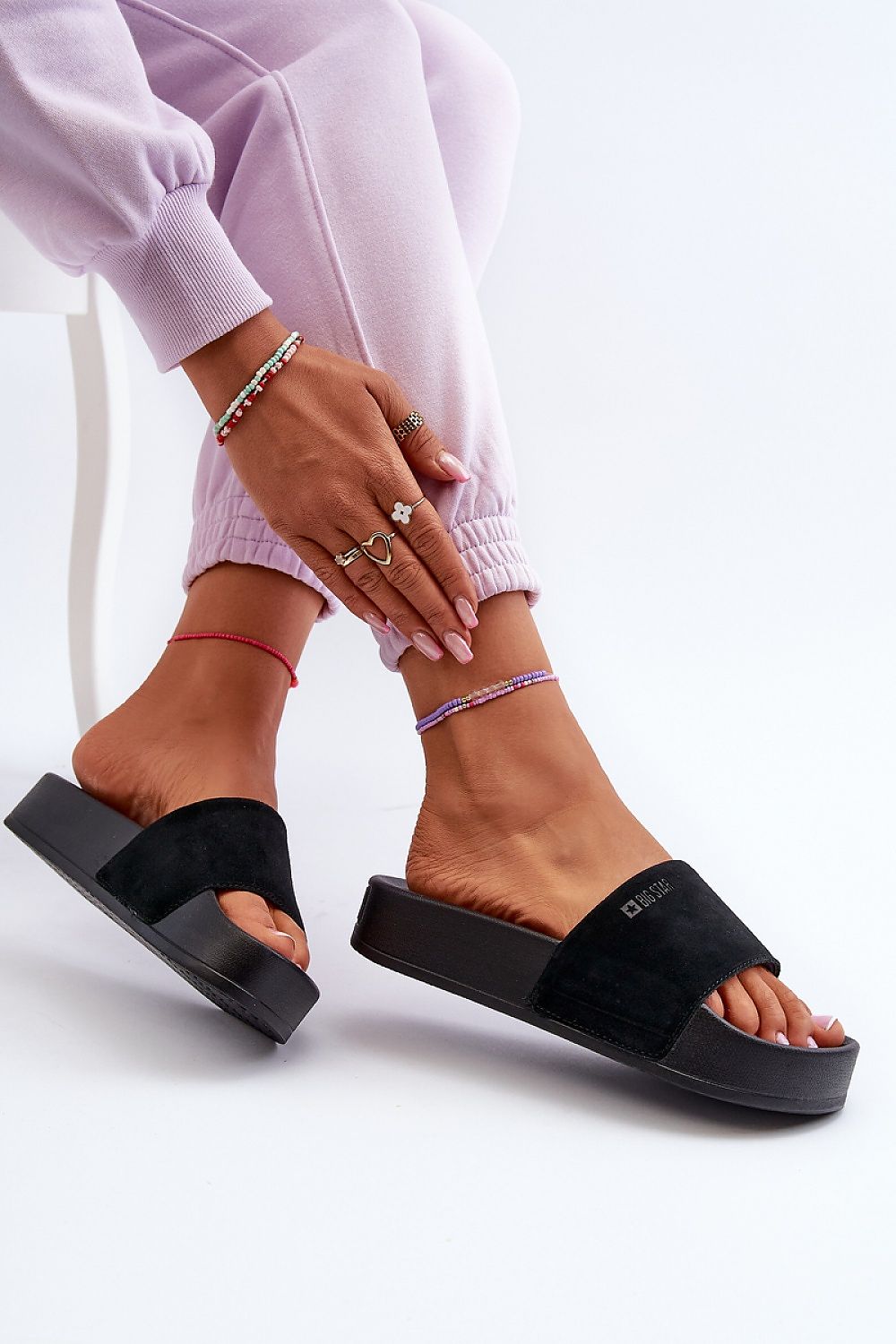 Zanurea Suede Platform Slide Sandals