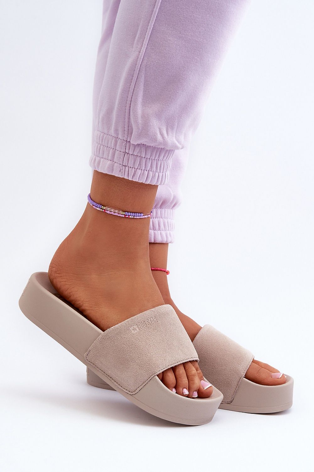 Zanurea Suede Platform Slide Sandals