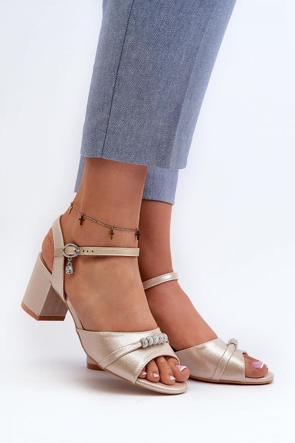Avenari Soft Suede Embellished Sandals