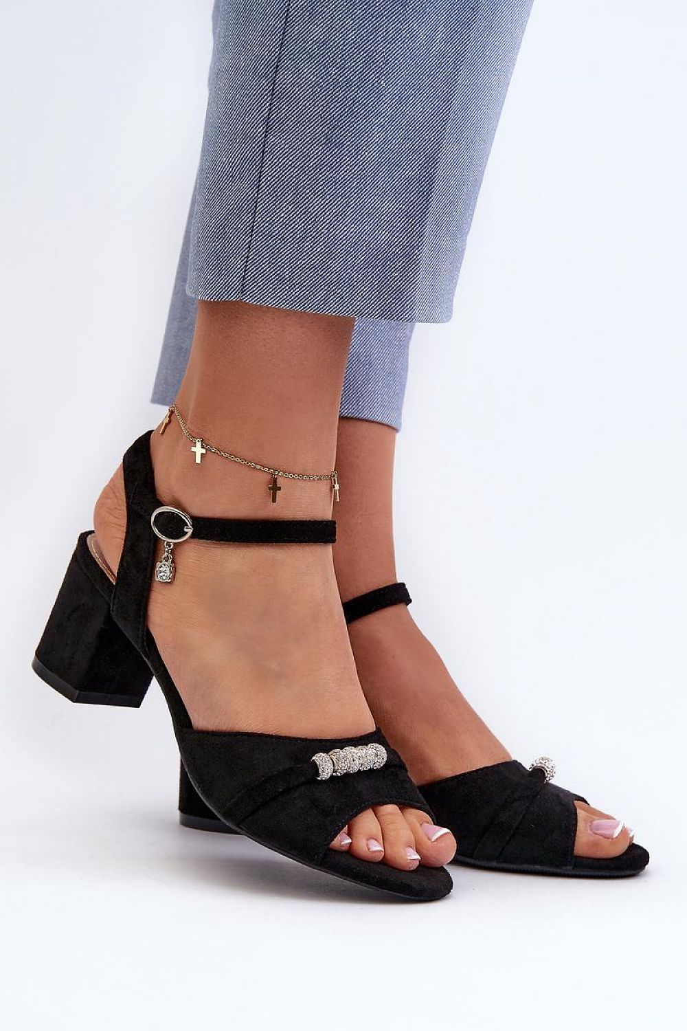 Avenari Soft Suede Embellished Sandals