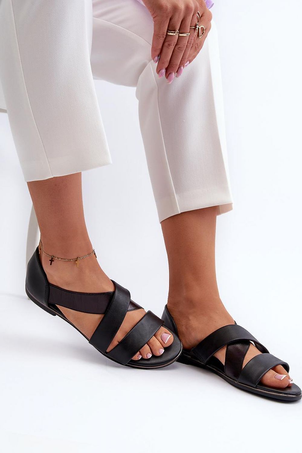 Sirellia Soft Elastic Flat Sandals