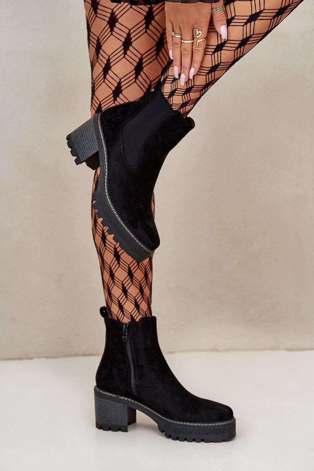 Velmorin Suede Block Heel Boots