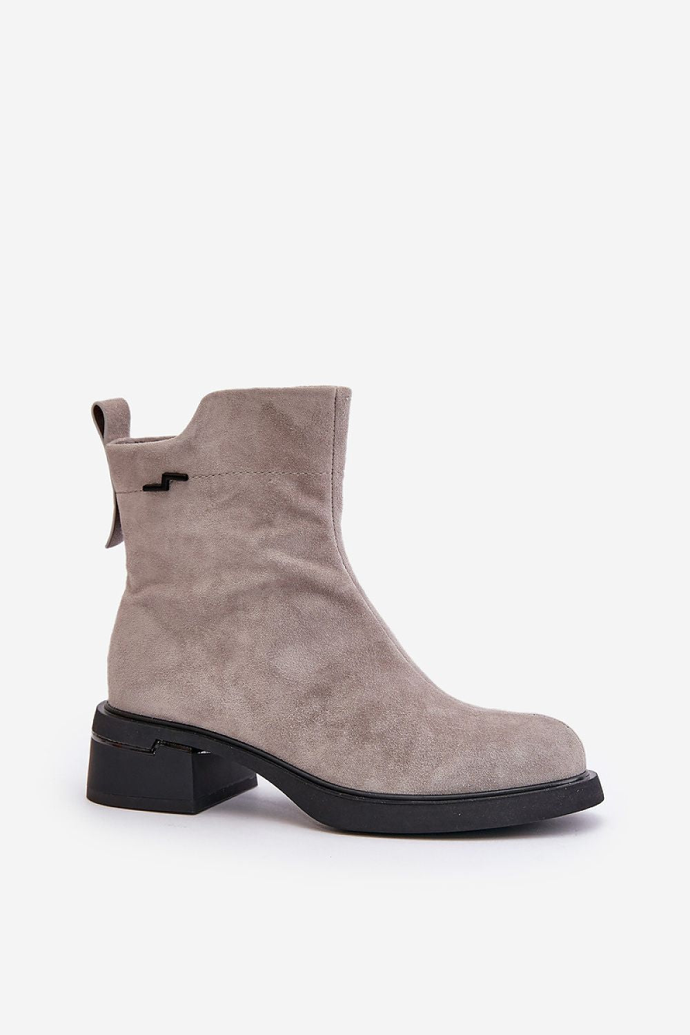 Veralla Suede Zippered Ankle Boots