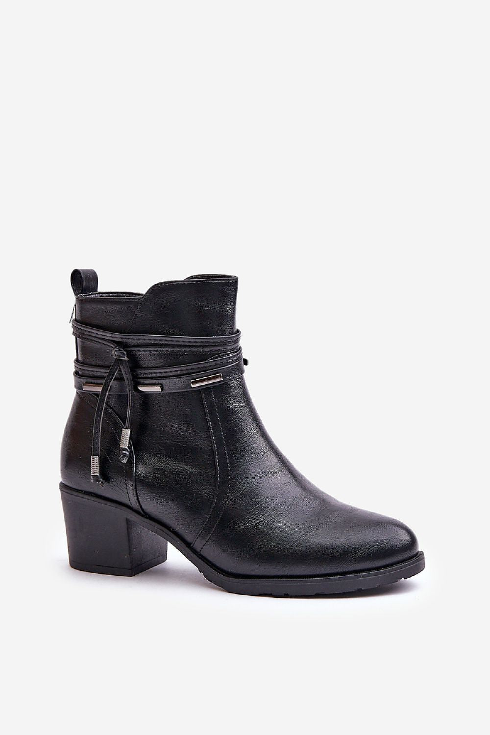 Olivaya Eco Leather Premium Mid Heel Boots Vegan Leather