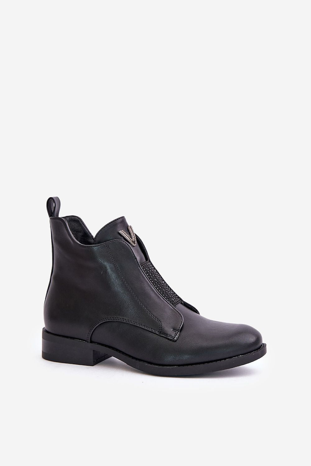 Melvaren Zip-Up Ankle Winter Boots Warm Vegan Leather