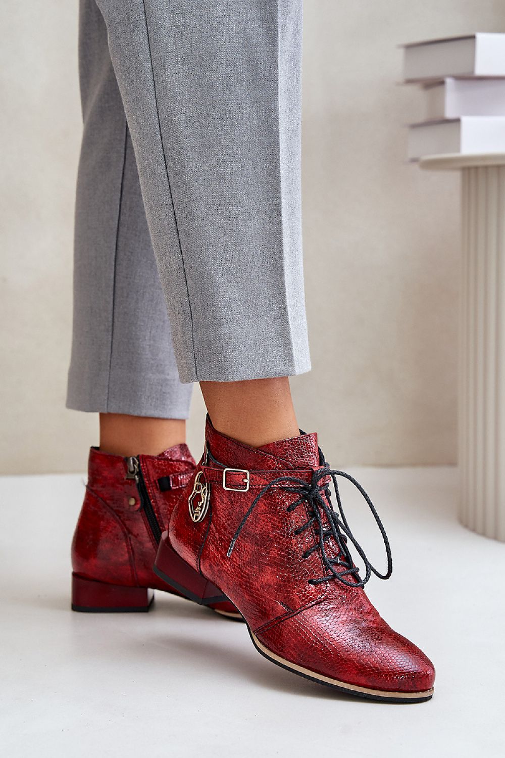 Tessara Leather Lace-Up Boots