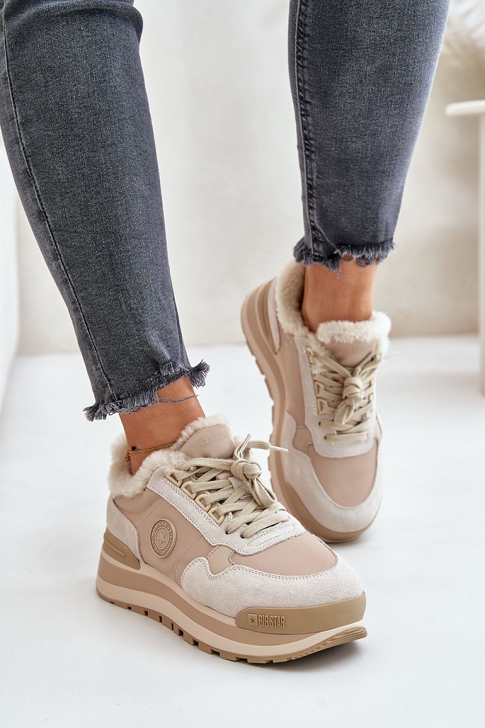 Montessa Fleece-Lined Platform Sneakers