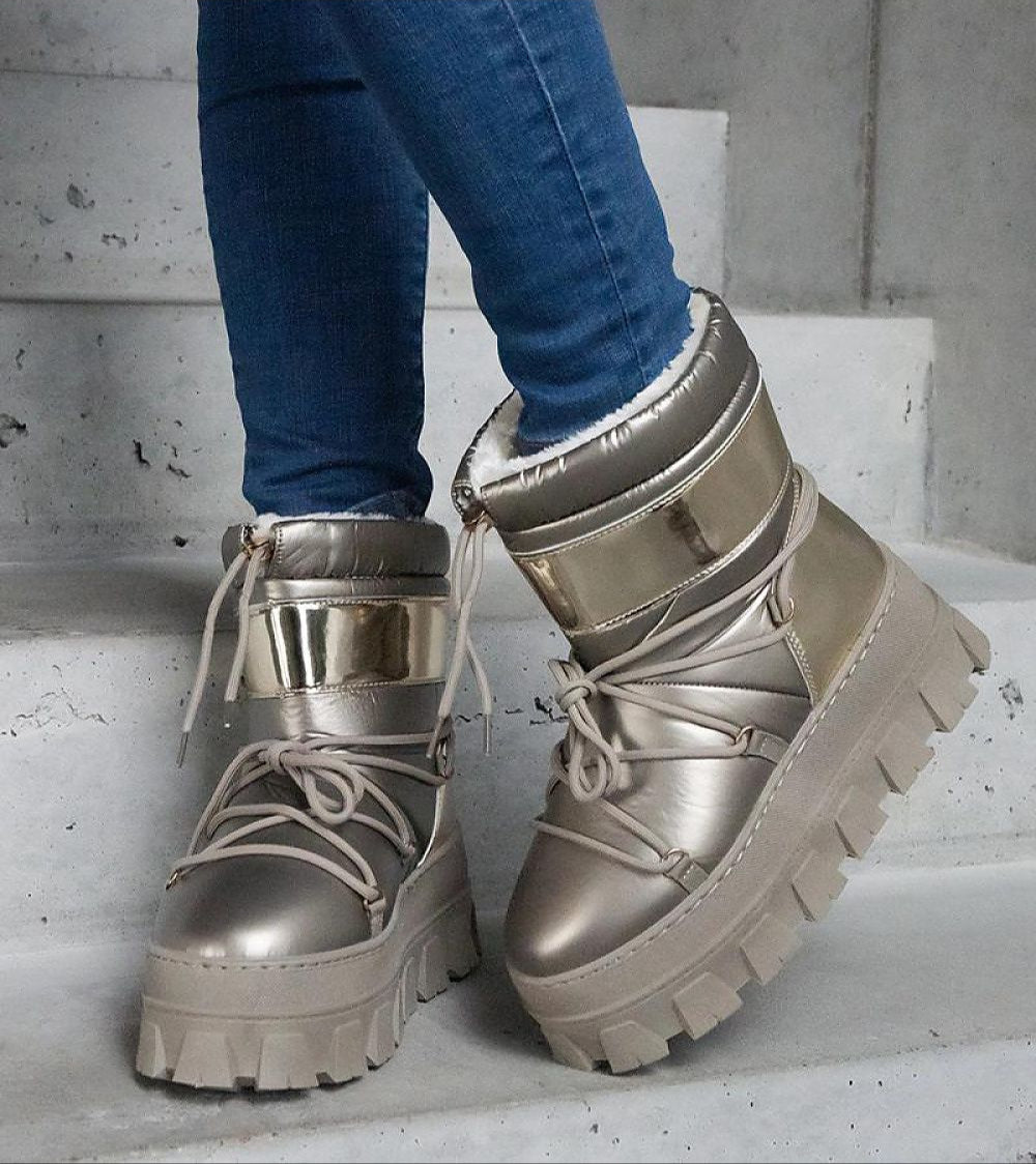 Zolarin Platform Lace-Up Snow Boots