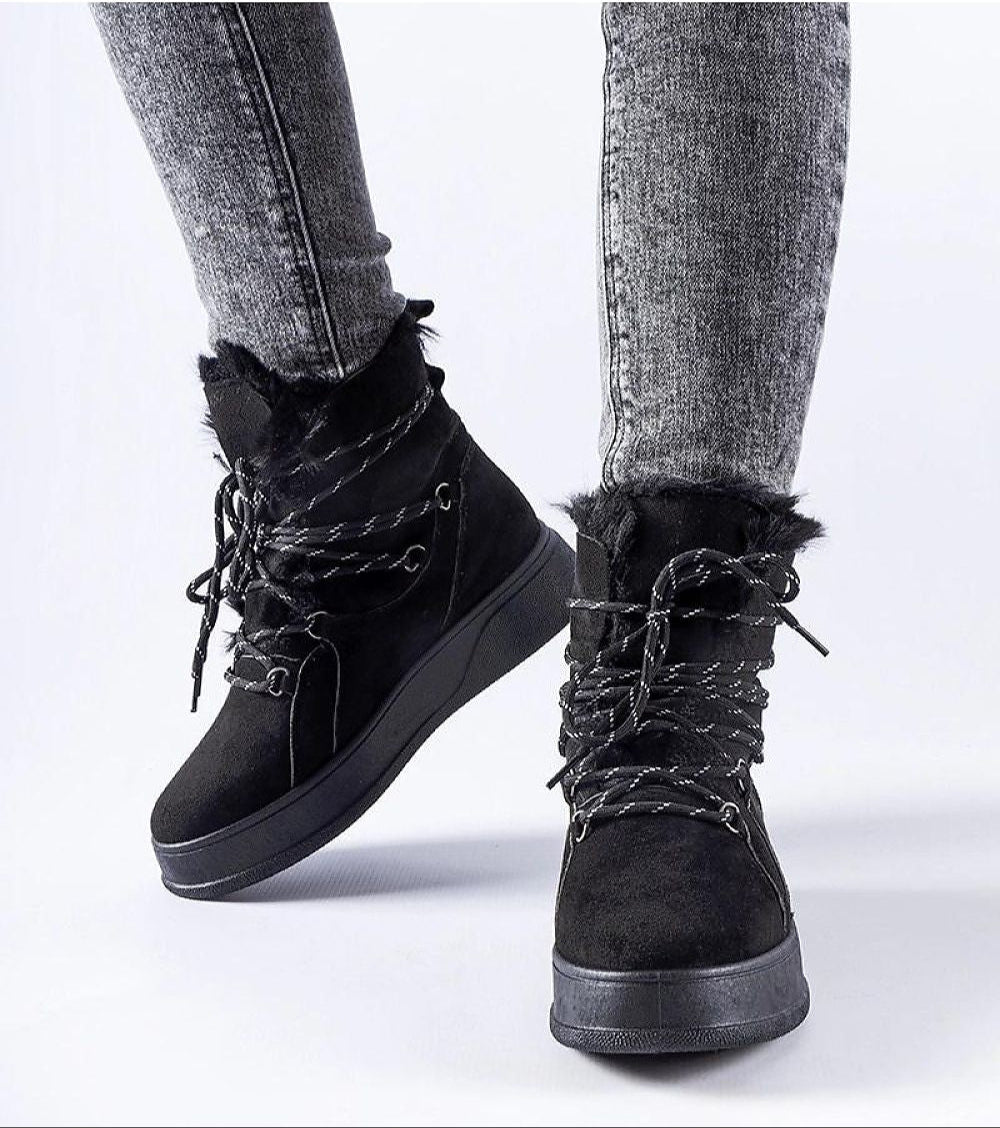 Darnelle Platform Vegan Leather Snow Boots Water Resistant