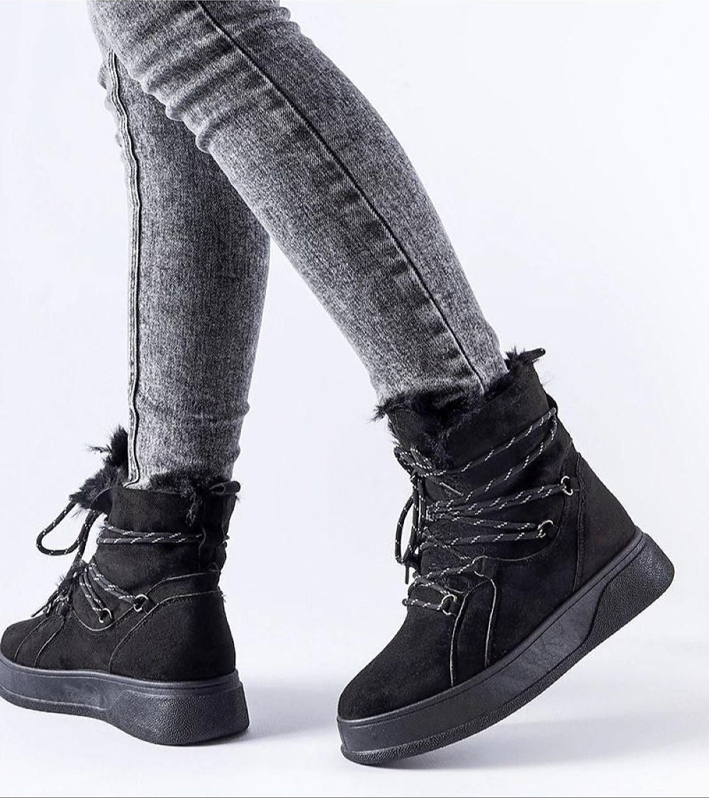 Darnelle Platform Vegan Leather Snow Boots Water Resistant