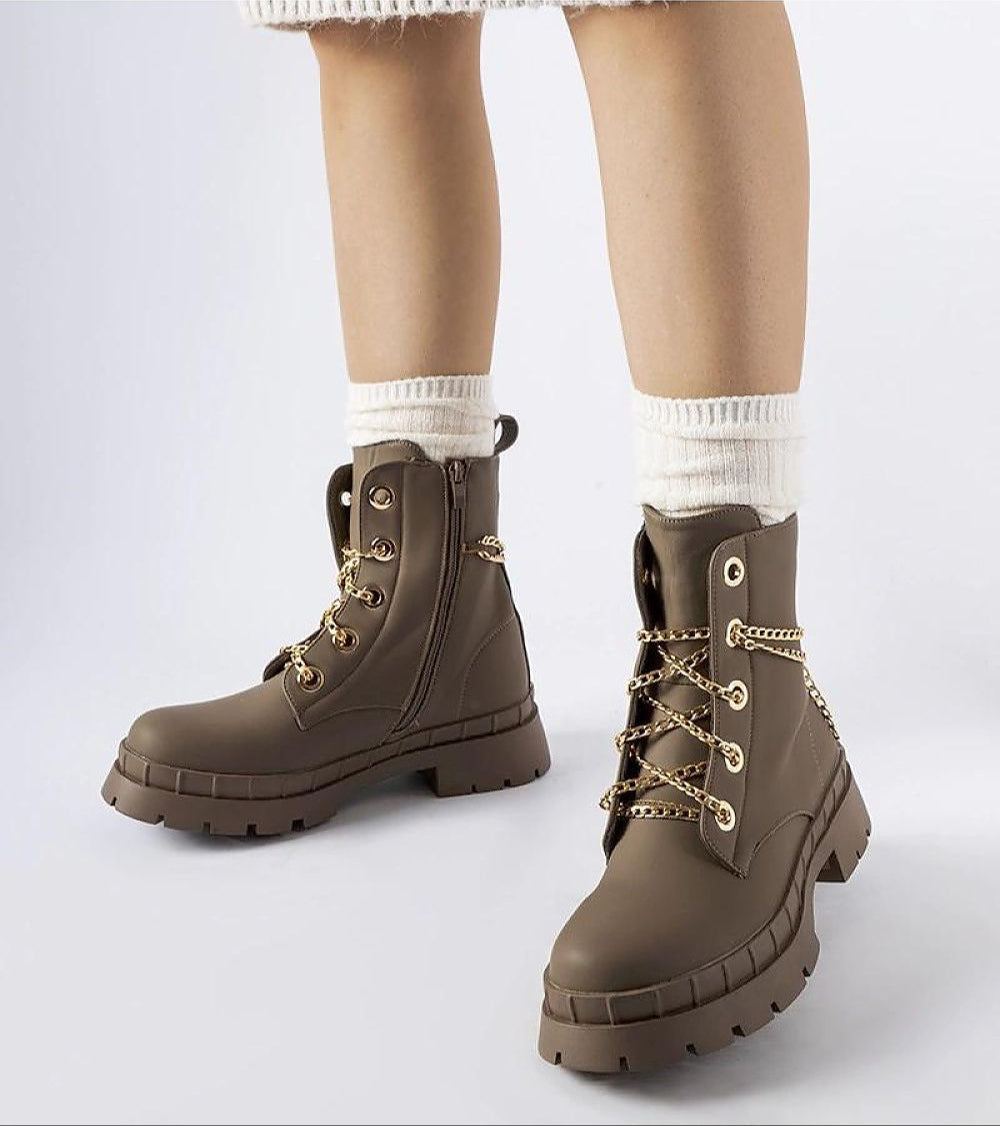 Alcinéa Chain-Detail Insulated Ankle Boots