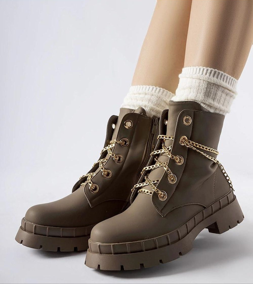 Alcinéa Chain-Detail Insulated Ankle Boots