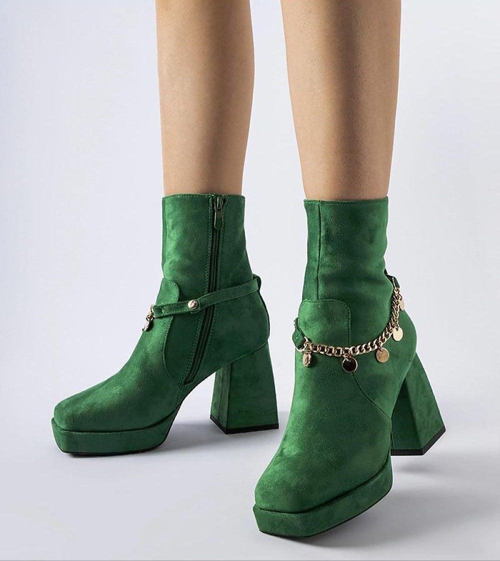 Zelmira pendant square-toe heel boots