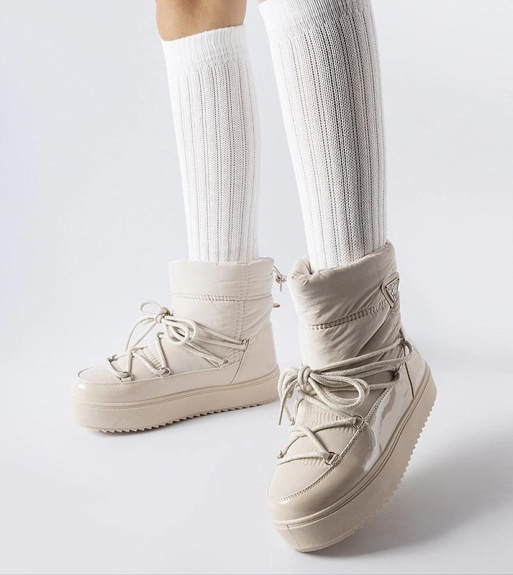 Tharima Water Resistant Insulated Slip On Snow Boots Rubber