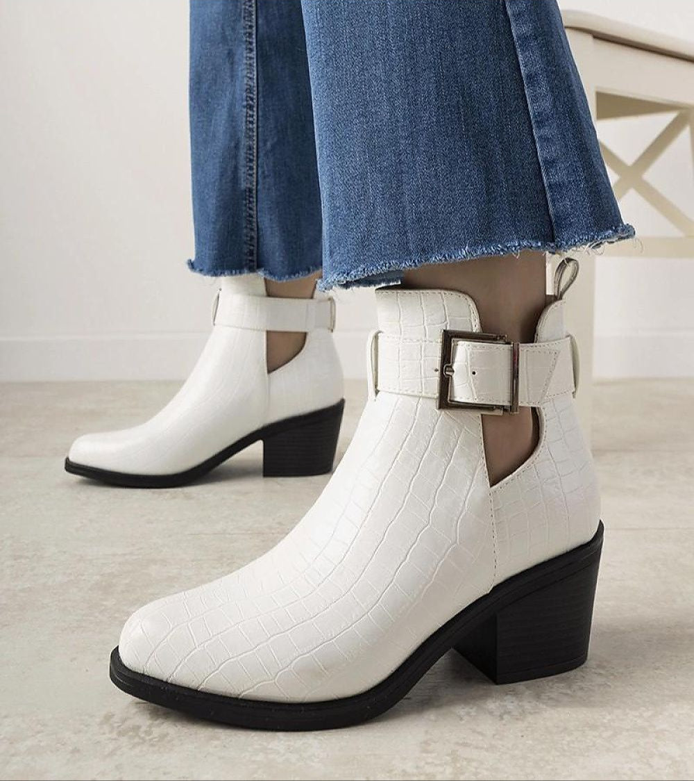 Alvarine cut-out ankle boots