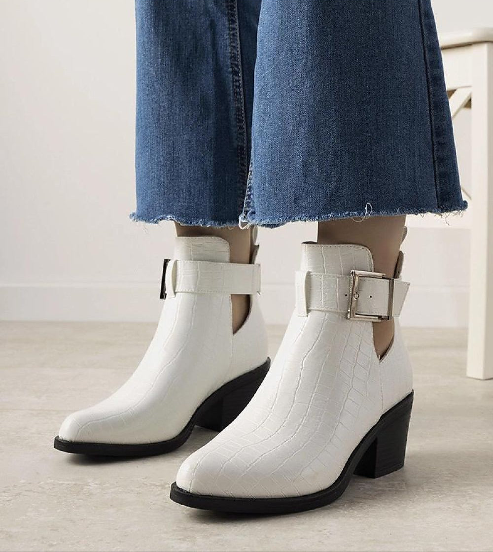 Alvarine cut-out ankle boots