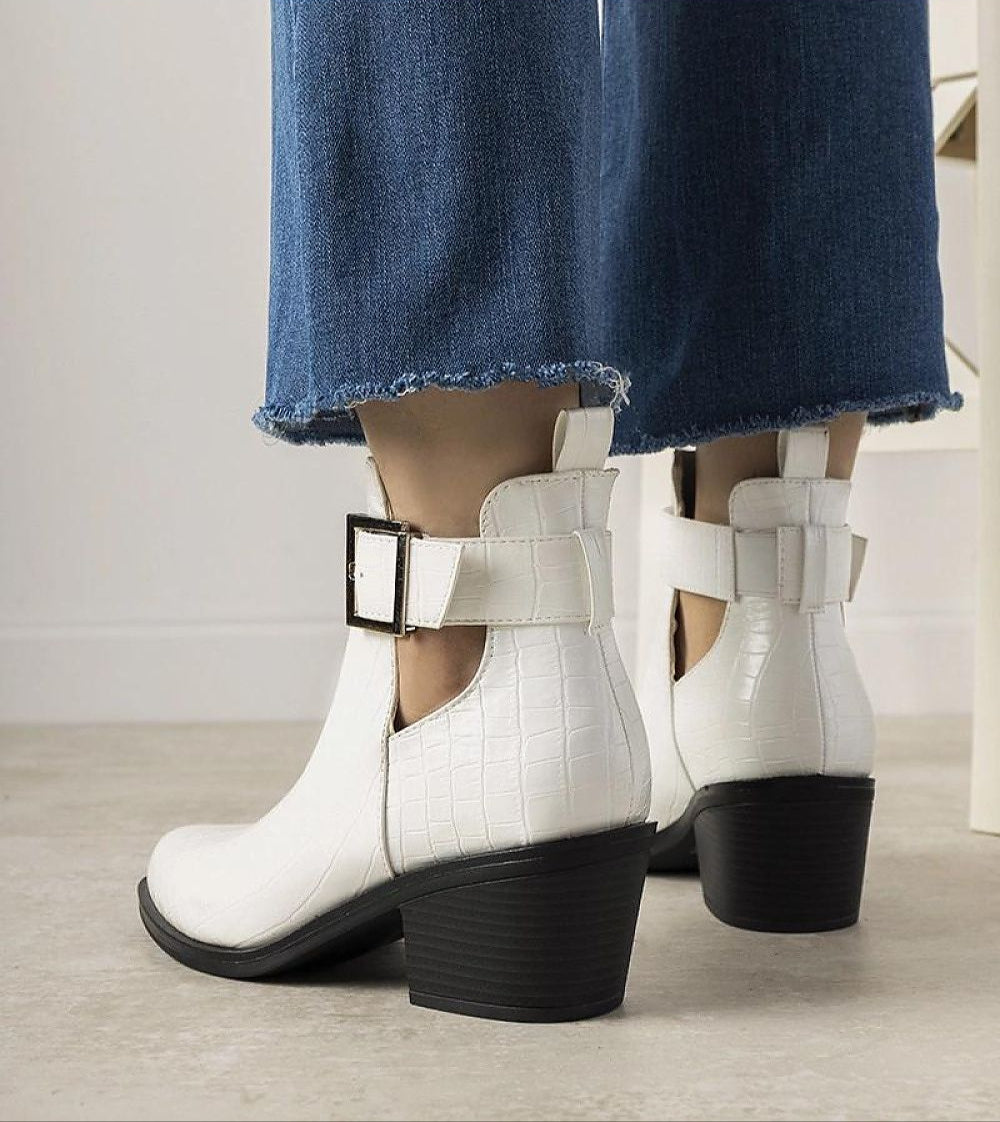 Alvarine cut-out ankle boots