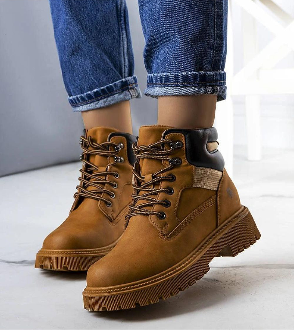 Nadera Fur-Lined Brown Trapper Boots