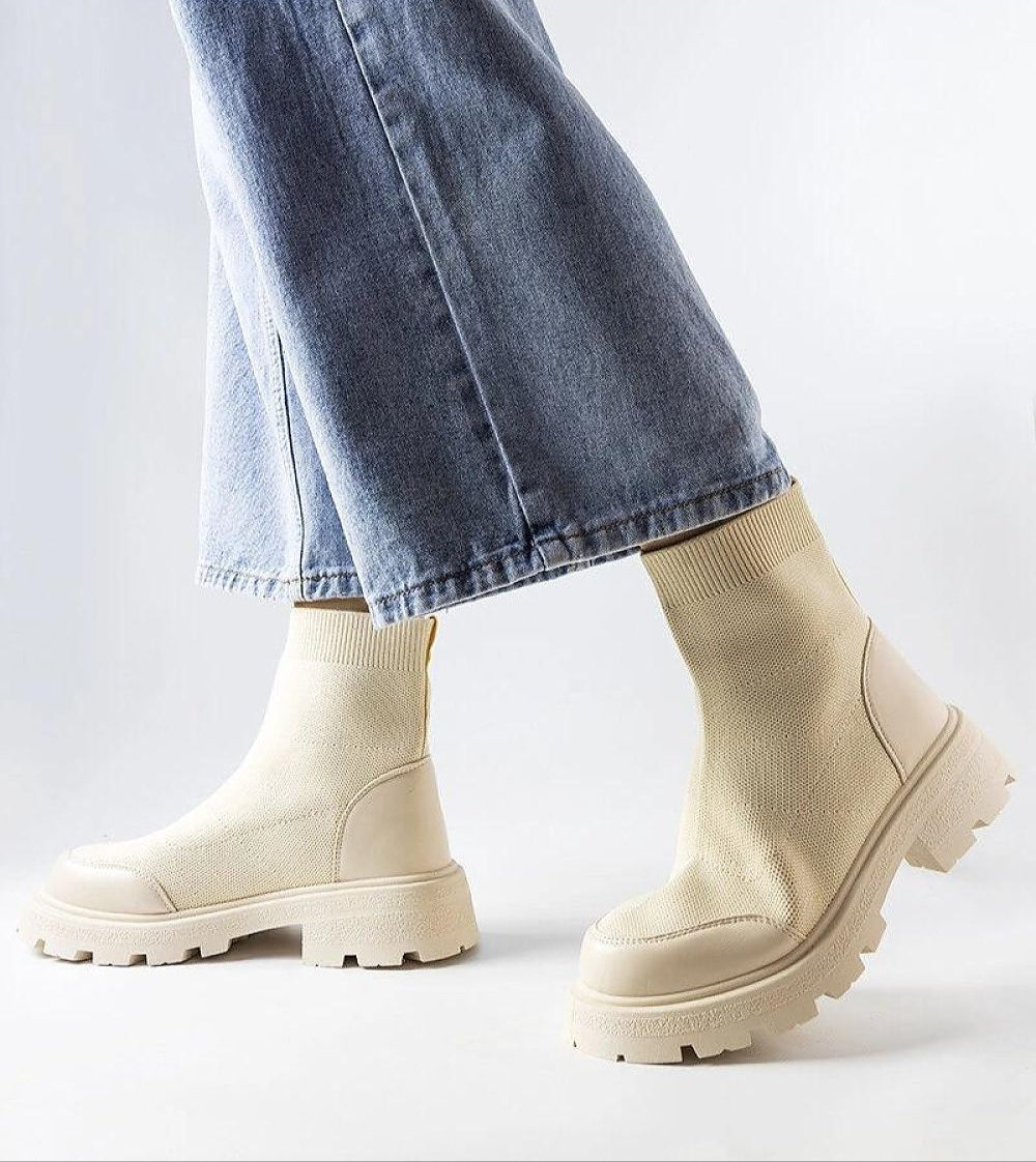 Lonte Stretch-Knit Sock Boots