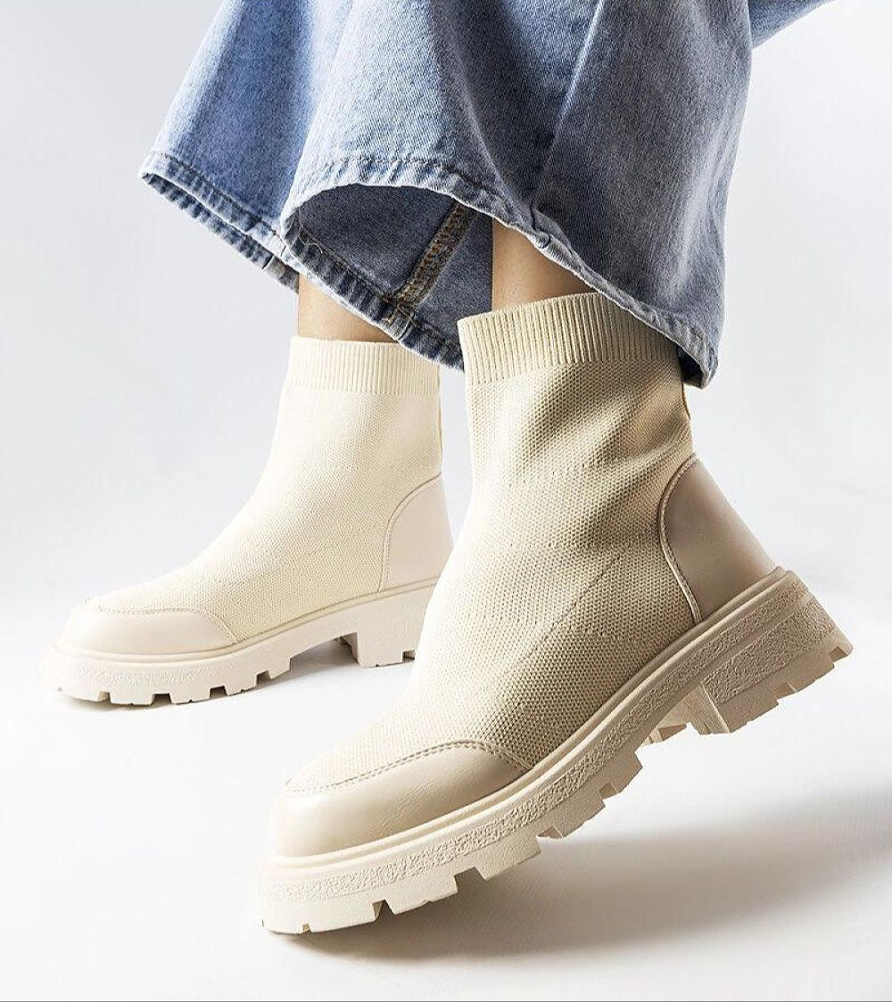 Lonte Stretch-Knit Sock Boots