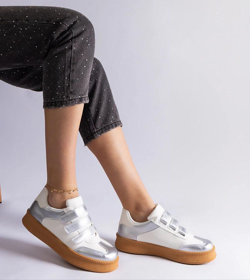 Elurea Gold Velcro Street Sneakers