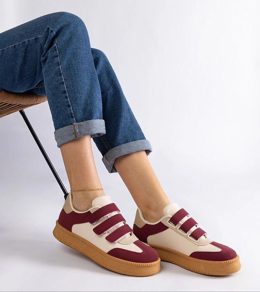 Elurea Gold Velcro Street Sneakers