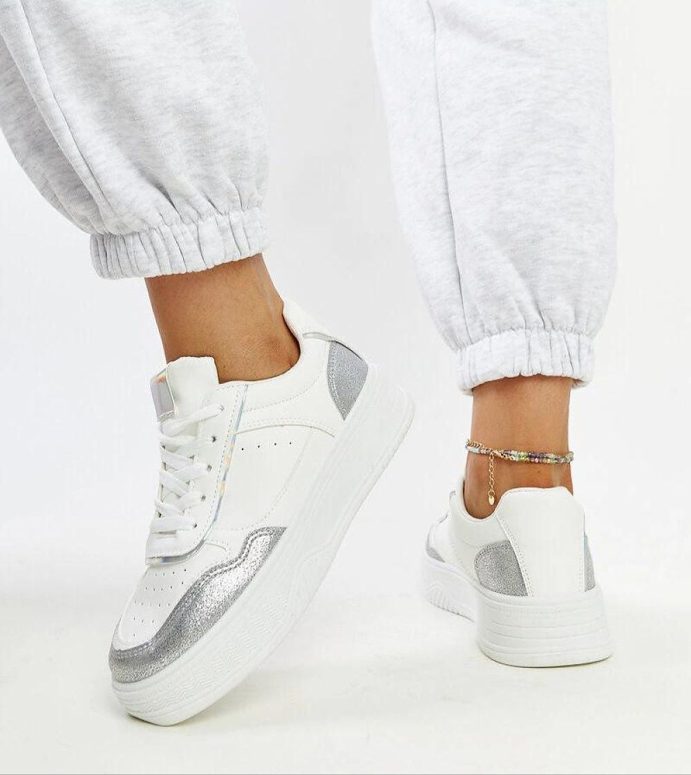Norevia Silver-Edged Sneakers