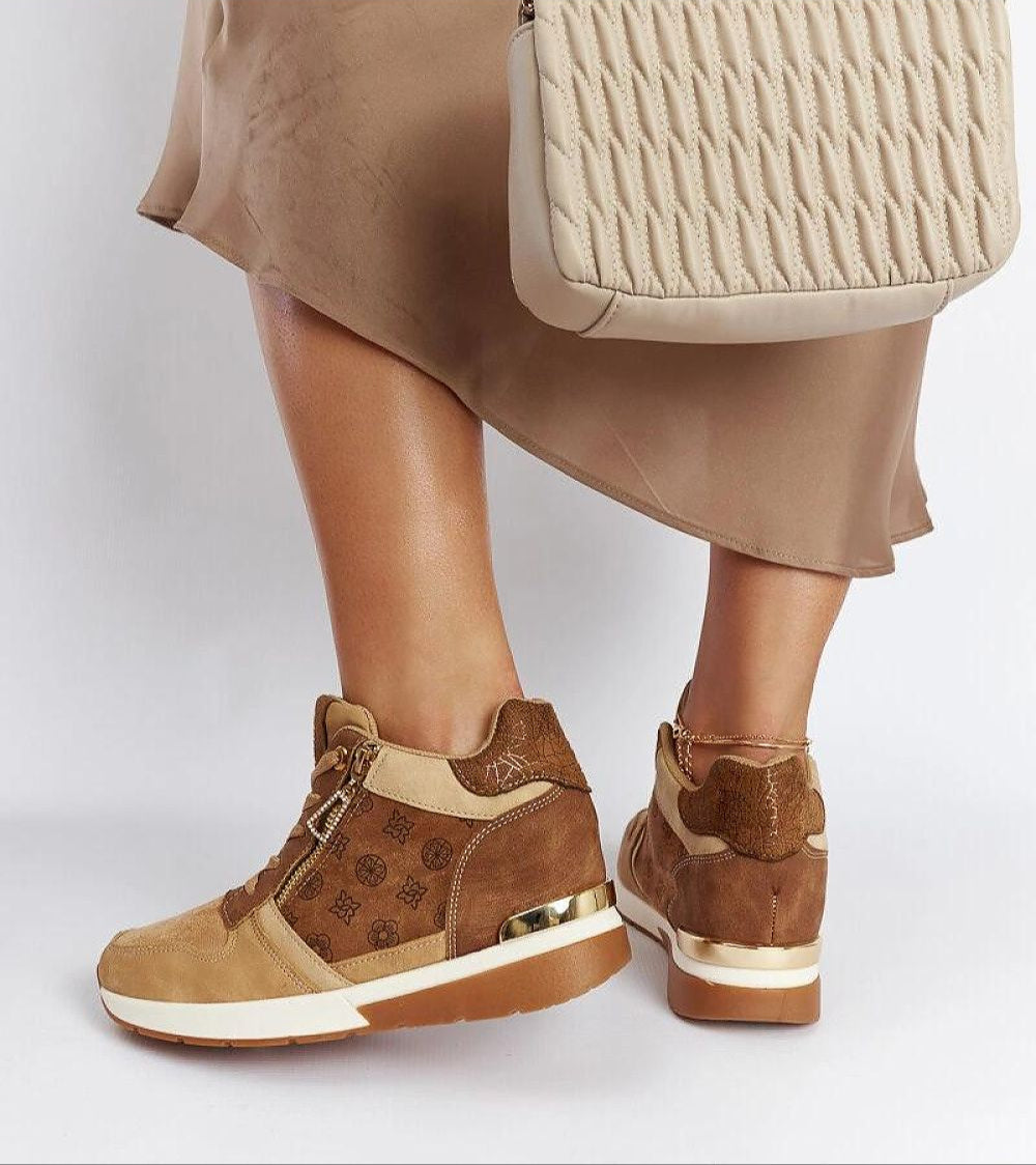 Valterra Brown Wedge Sneakers