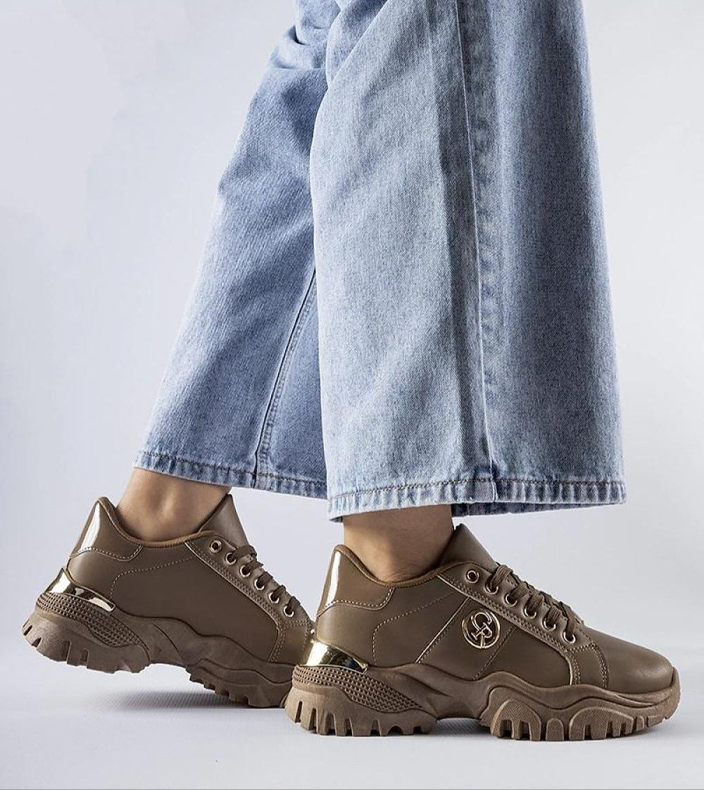 Arpaia Chunky Brown Sneakers for Women