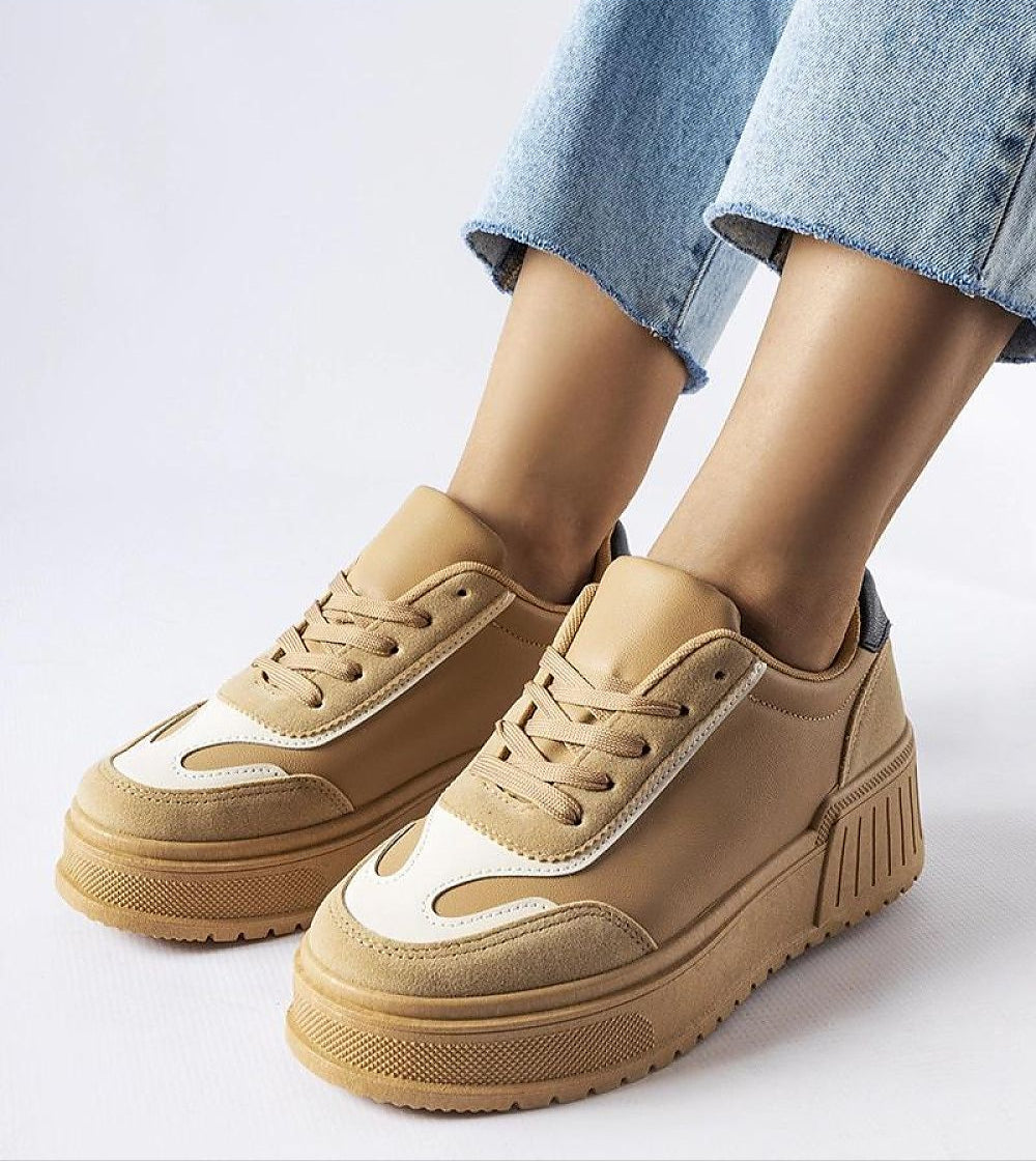 Eralina Flexible Sole Summer Sneakers Vegan Dark Beige