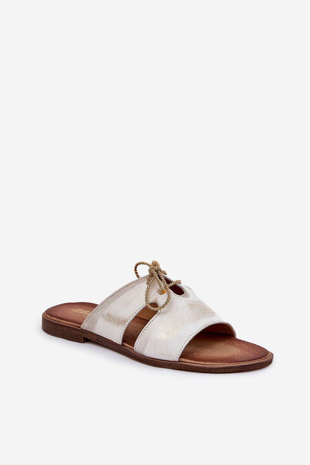 Caliste Gold Cord Leather Sandals