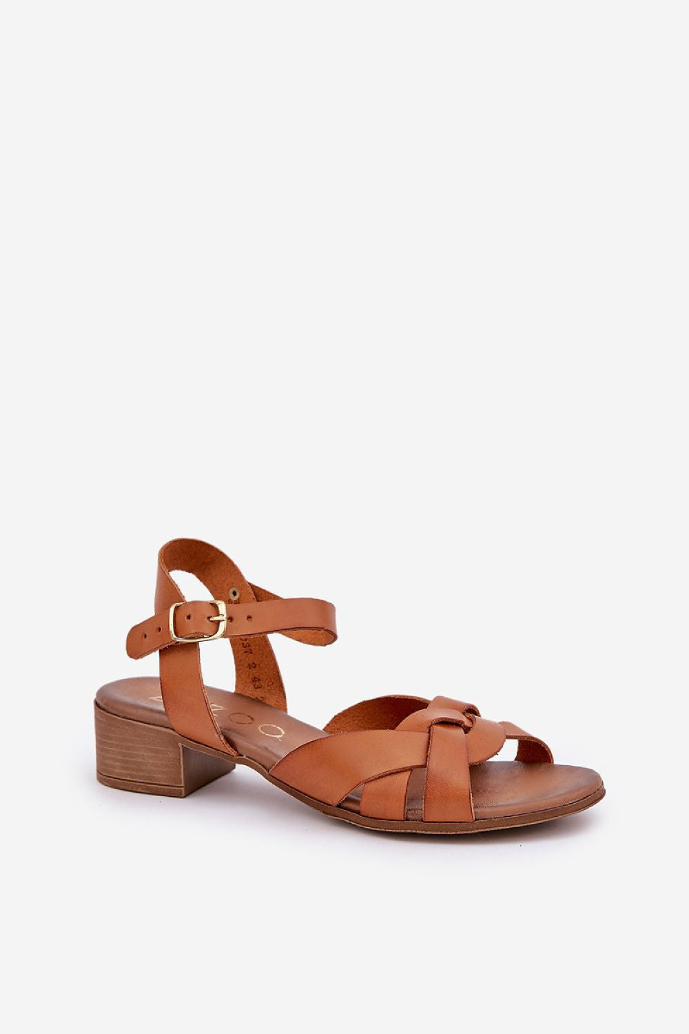 Valerinne Cross-Strap Leather Sandals