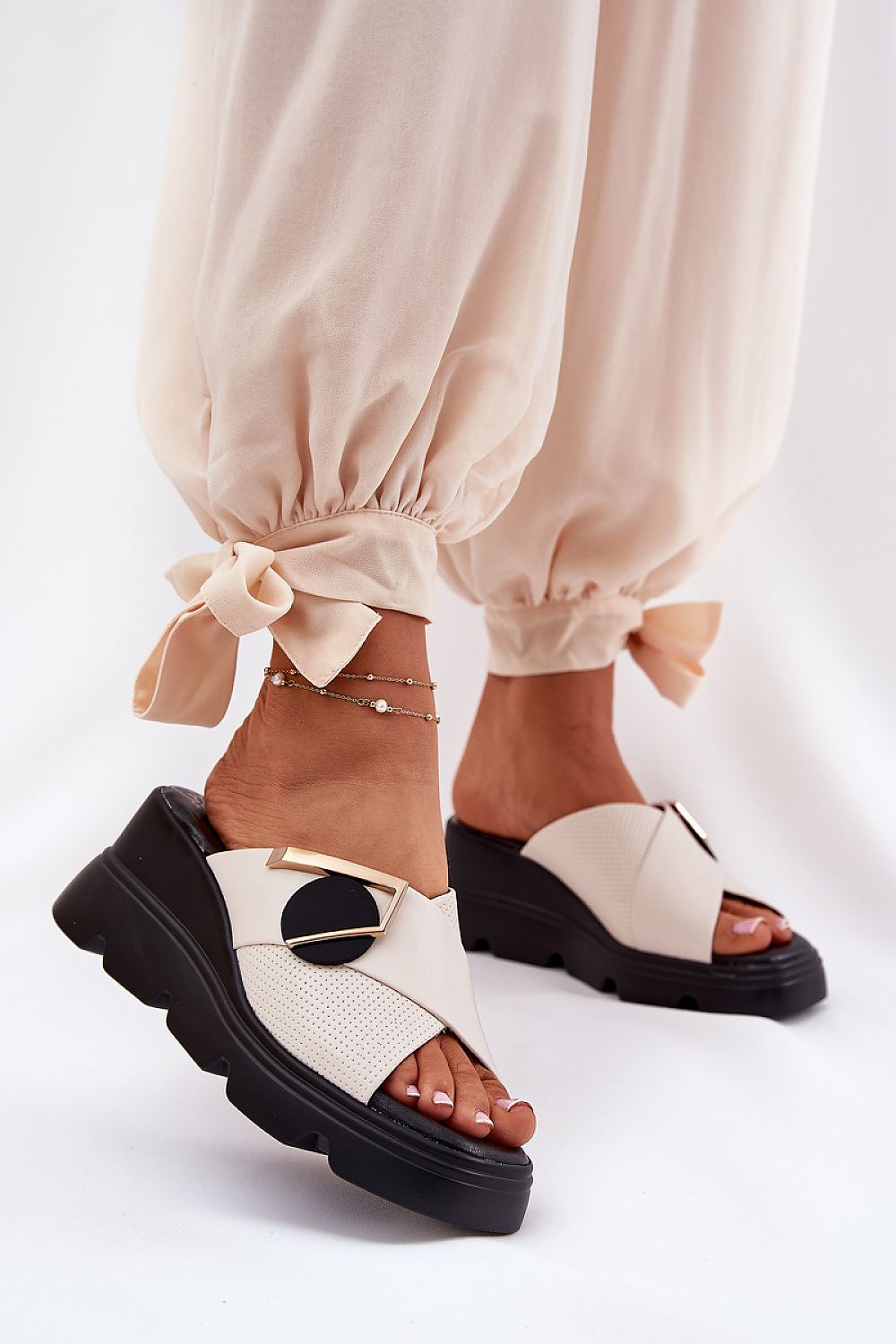 Carmavelle Geometric Wedge Sandals