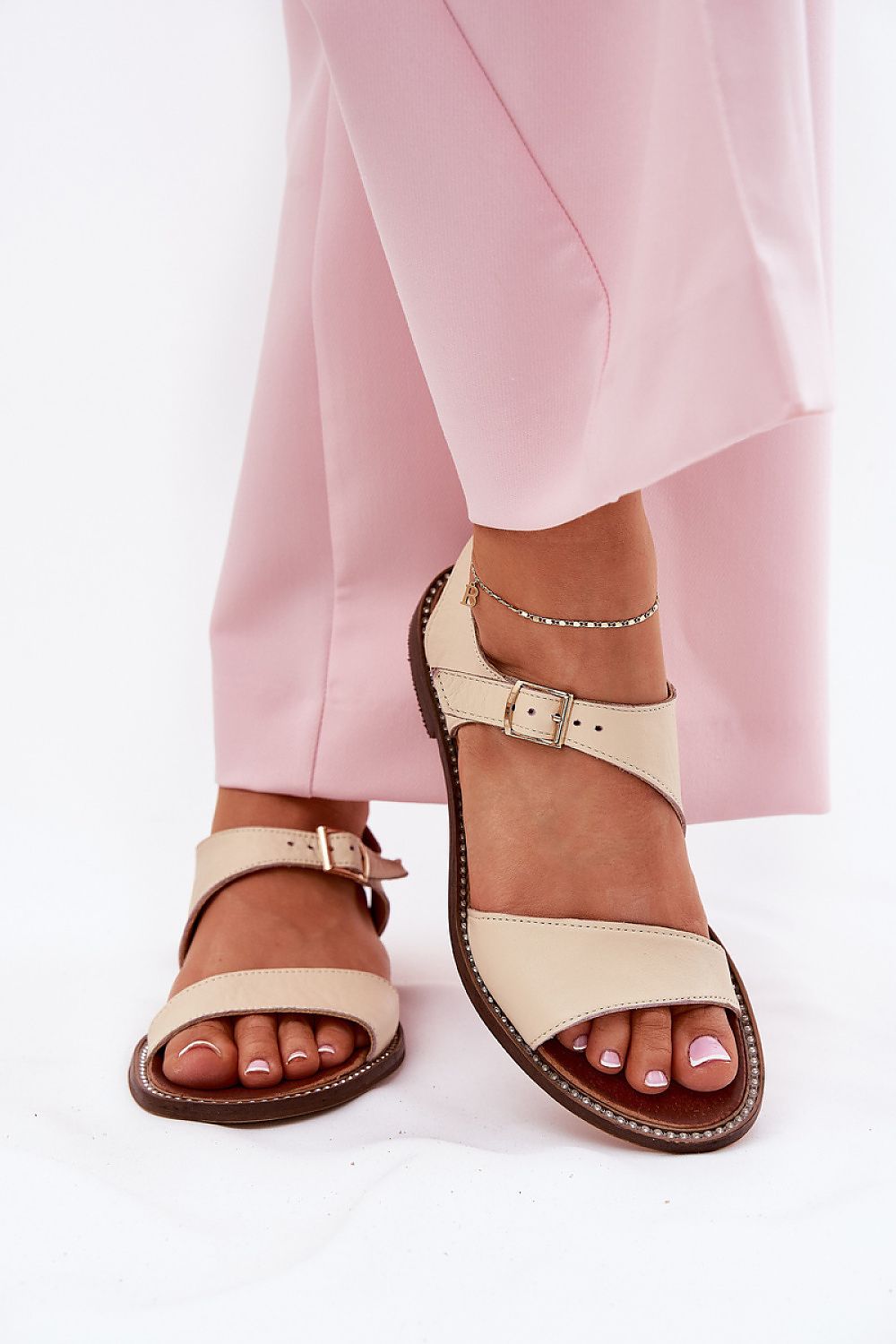 Ziravelle Sparkle Strap Flat Sandals