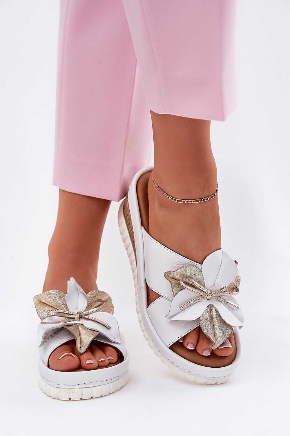 Florenya Leather Wedge Flip-Flops