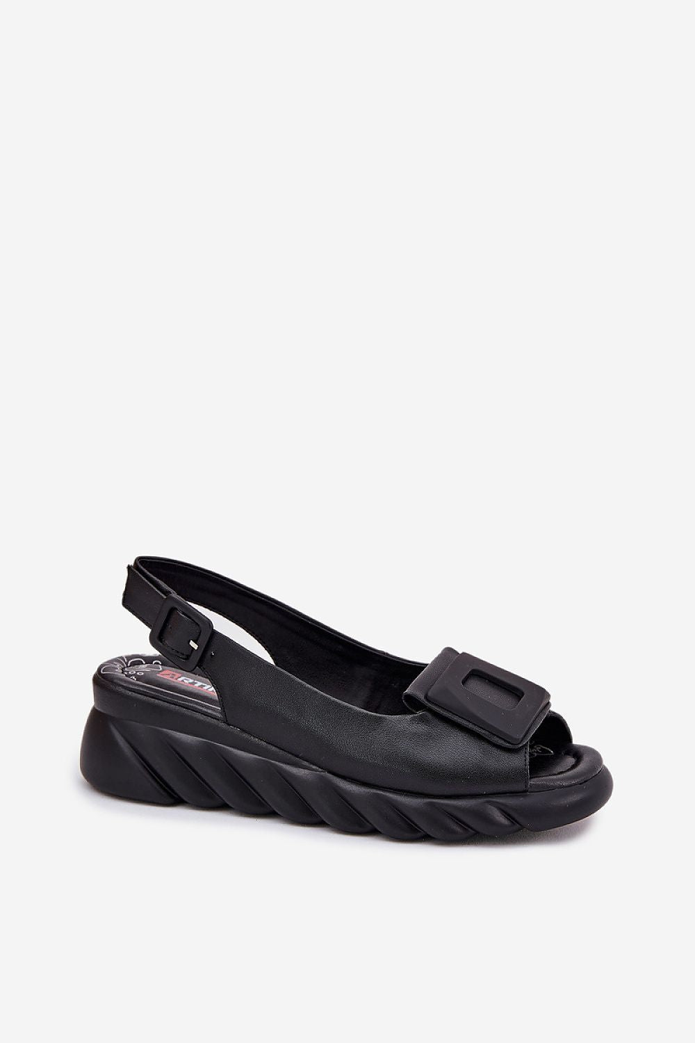 Avenlisse Buckled Accent Wedge Sandals