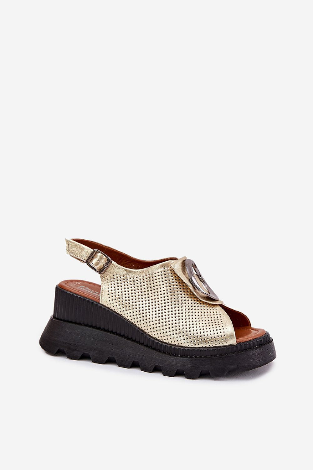 Alvarisse Decor Wedge Sandals Women’s Leather Natural