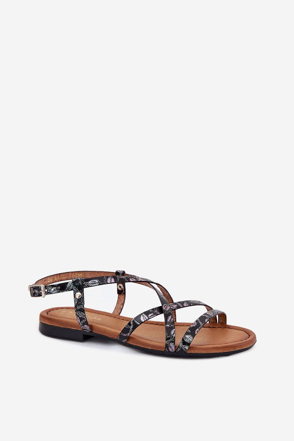 Velissa Flat Leather Strap Sandals