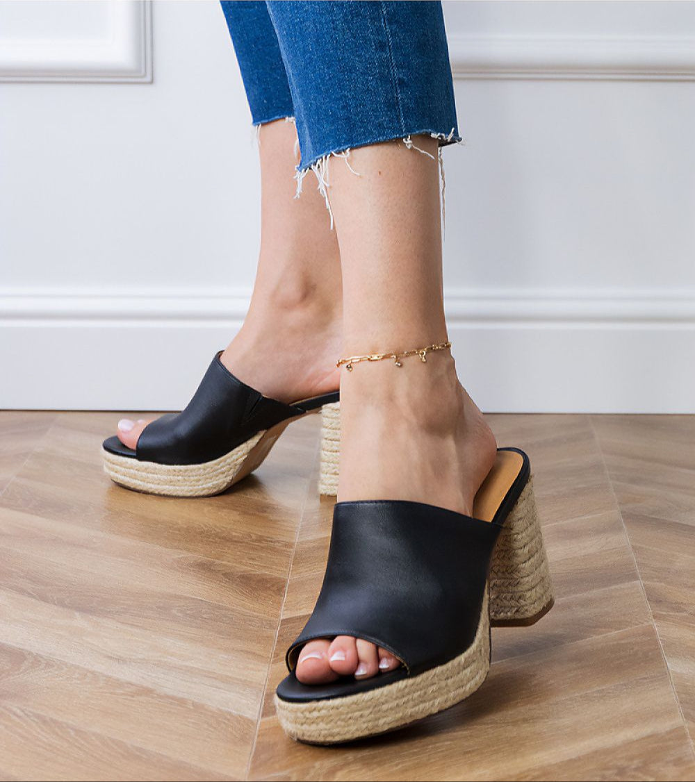 Solvienne Woven Vegan Espadrille Heels