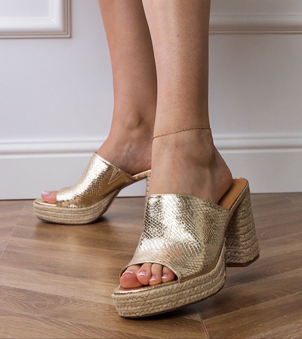 Solvienne Woven Vegan Espadrille Heels