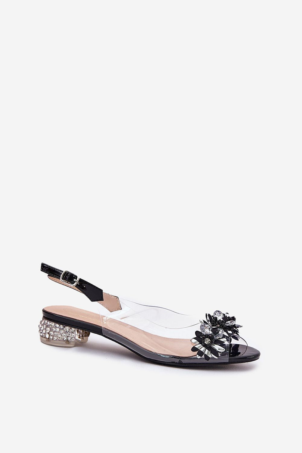 Aurecita Clear-Bloom Heel Sandals