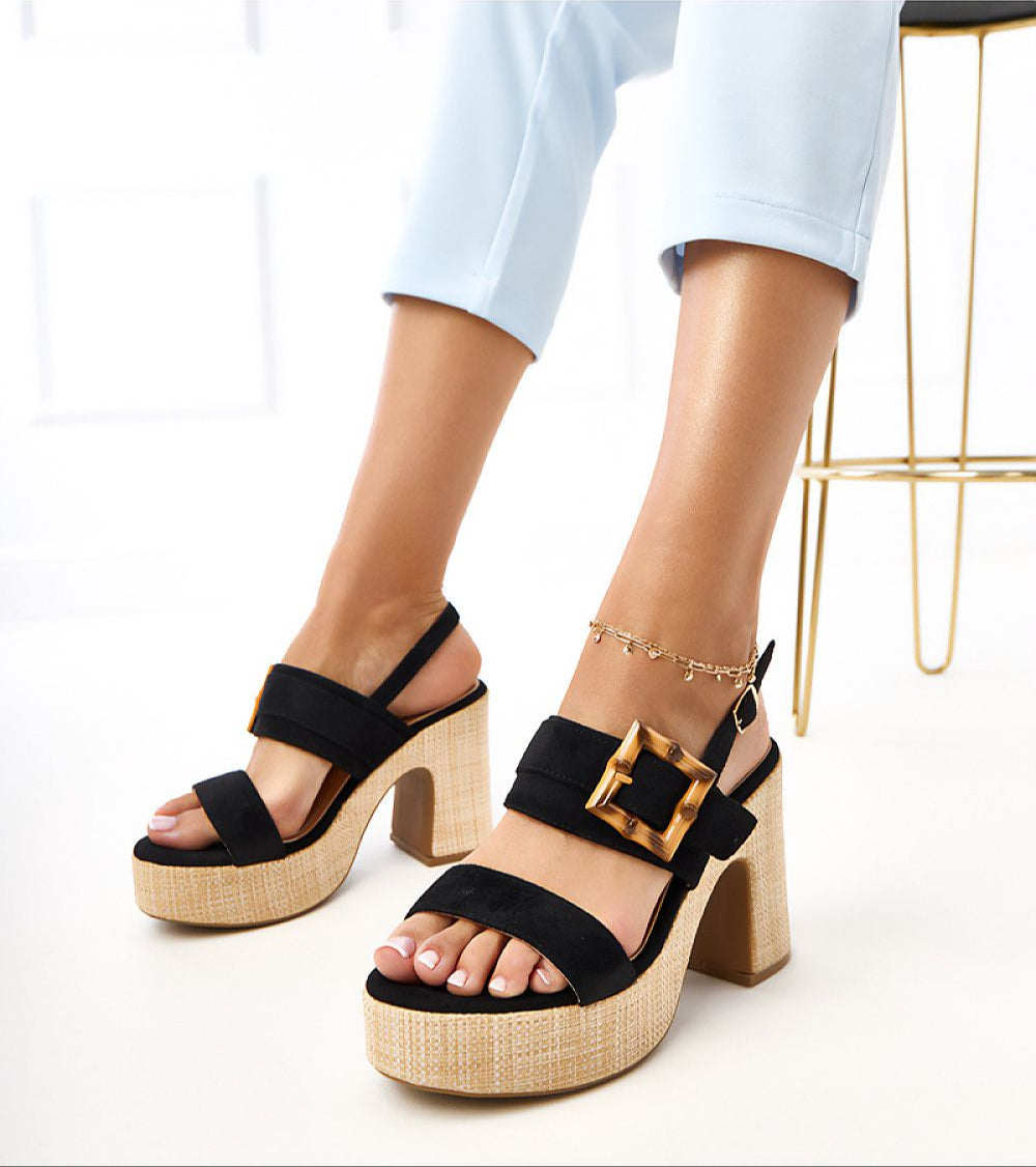 Aurellise Suede Heel Sandals
